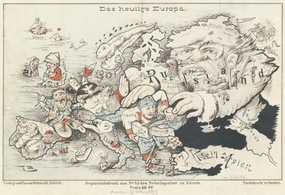 「今日のヨーロッパ」、1887 作： German School